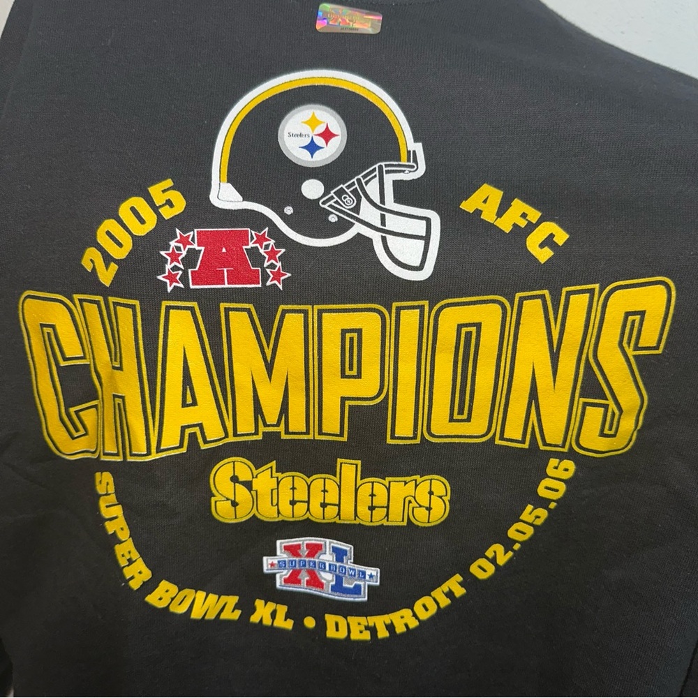 NWOT 2005 Steelers AFC Champions Sweatshirt - Picture 2 of 8